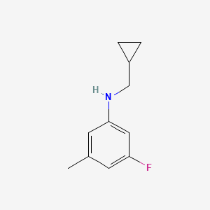 molecular formula C11H14FN B1430308 N-(cyclopropylmethyl)-3-fluoro-5-methylaniline CAS No. 1500978-29-9