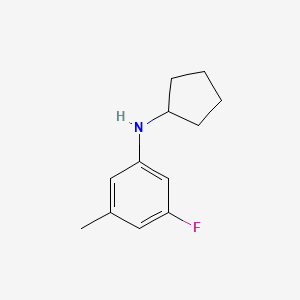 molecular formula C12H16FN B1430309 N-cyclopentyl-3-fluoro-5-methylaniline CAS No. 1529273-62-8