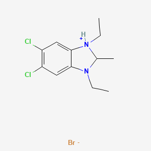 5,6-Dichloro-1,3-diethyl-2-methyl-2,3-dihydro-1H-benzimidazol-1-ium bromide