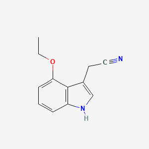 molecular formula C12H12N2O B1430320 2-(4-ethoxy-1H-indol-3-yl)acetonitrile CAS No. 30036-17-0