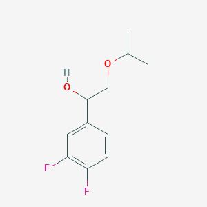 molecular formula C11H14F2O2 B1430321 1-(3,4-Difluorophenyl)-2-(propan-2-yloxy)ethan-1-ol CAS No. 1461713-71-2