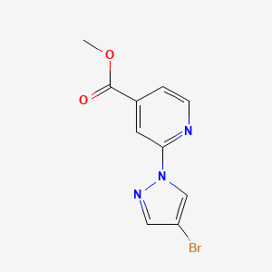 molecular formula C10H8BrN3O2 B1430324 Methyl 2-(4-bromo-1H-pyrazol-1-yl)isonicotinate CAS No. 1227954-81-5