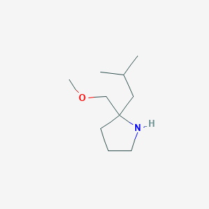 molecular formula C10H21NO B1430331 2-(Methoxymethyl)-2-(2-methylpropyl)pyrrolidine CAS No. 1508970-30-6