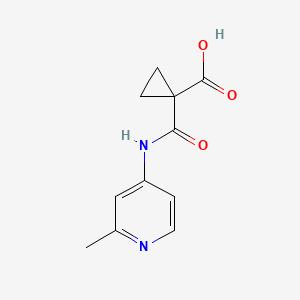 molecular formula C11H12N2O3 B1430340 1-((2-Methylpyridin-4-yl)carbamoyl)cyclopropane-1-carboxylic acid CAS No. 1524764-23-5