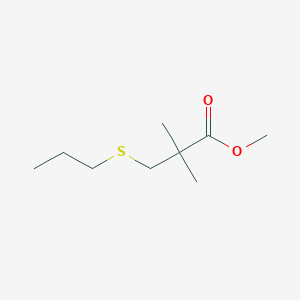 Methyl 2,2-dimethyl-3-(propylsulfanyl)propanoate