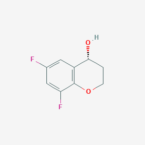 molecular formula C9H8F2O2 B1430345 (4R)-6,8-difluoro-3,4-dihydro-2H-1-benzopyran-4-ol CAS No. 1270293-73-6