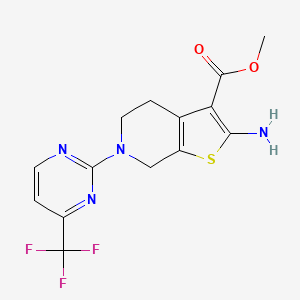 Methyl 2-amino-6-[4-(trifluoromethyl)pyrimidin-2-yl]-4,5,6,7-tetrahydrothieno[2,3-c]pyridine-3-carboxylate