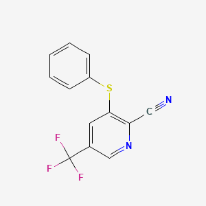 3-Phenylsulfanyl-5-(trifluoromethyl)pyridine-2-carbonitrile