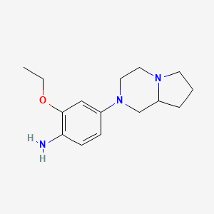 molecular formula C15H23N3O B1430363 2-乙氧基-4-{八氢吡咯[1,2-a]哌嗪-2-基}苯胺 CAS No. 1517701-00-6