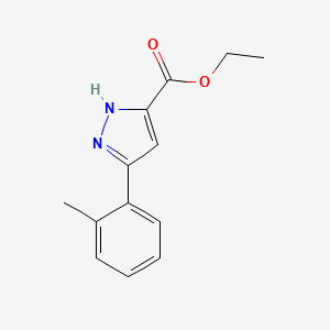 molecular formula C13H14N2O2 B1430366 Ethyl 5-(2-methylphenyl)-1H-pyrazole-3-carboxylate CAS No. 942040-15-5