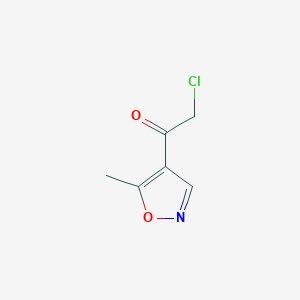 molecular formula C6H6ClNO2 B1430375 2-Chloro-1-(5-methyl-1,2-oxazol-4-yl)ethan-1-one CAS No. 1517771-86-6