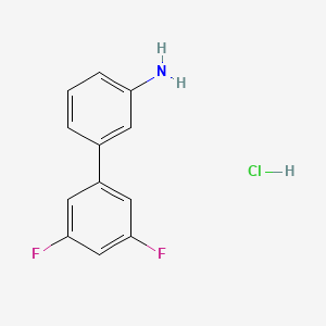 molecular formula C12H10ClF2N B1430376 3-(3,5-Difluorophenyl)aniline, HCl CAS No. 1355247-52-7