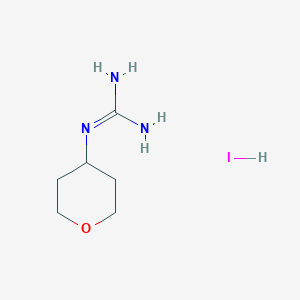 molecular formula C6H14IN3O B1430398 N-(oxan-4-yl)guanidine hydroiodide CAS No. 1444183-64-5