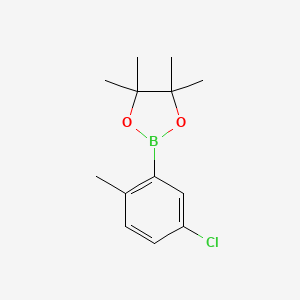 molecular formula C13H18BClO2 B1430404 2-(5-Chloro-2-methylphenyl)-4,4,5,5-tetramethyl-1,3,2-dioxaborolane CAS No. 1352426-91-5