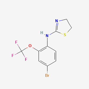 molecular formula C10H8BrF3N2OS B1430406 N-[4-Bromo-2-(trifluoromethoxy)phenyl]-4,5-dihydro-1,3-thiazol-2-amine CAS No. 1427460-45-4