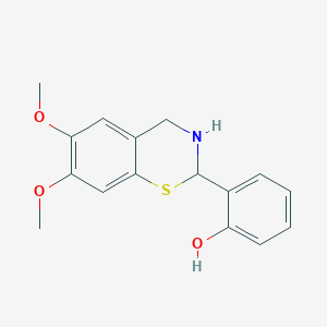 2-(6,7-Dimethoxy-3,4-dihydro-2H-1,3-benzothiazin-2-yl)phenol