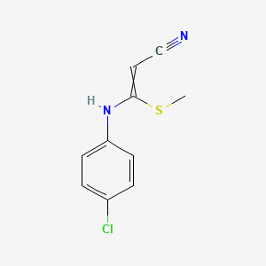 3-(4-Chloroanilino)-3-(methylsulfanyl)prop-2-enenitrile