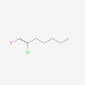 molecular formula C7H12ClI B14304137 2-Chloro-1-iodohept-1-ene CAS No. 113278-41-4