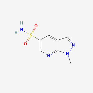 molecular formula C7H8N4O2S B1430444 1-methyl-1H-pyrazolo[3,4-b]pyridine-5-sulfonamide CAS No. 1797073-53-0
