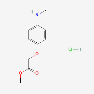 molecular formula C10H14ClNO3 B1430447 Methyl 2-[4-(methylamino)phenoxy]acetate hydrochloride CAS No. 1461714-23-7