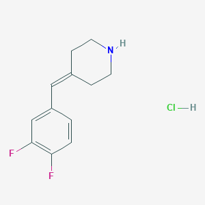 molecular formula C12H14ClF2N B1430471 4-[(3,4-Difluorophenyl)methylidene]piperidine hydrochloride CAS No. 1803583-97-2