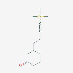 3-[4-(Trimethylsilyl)but-3-yn-1-yl]cyclohexan-1-one