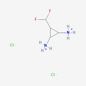 3-(Difluoromethyl)cyclopropane-1,2-bis(aminium) dichloride