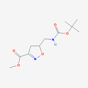 Methyl 5-({[(tert-butoxy)carbonyl]amino}methyl)-4,5-dihydro-1,2-oxazole-3-carboxylate