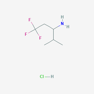 molecular formula C6H13ClF3N B1430512 1,1,1-Trifluoro-4-methylpentan-3-amine hydrochloride CAS No. 1461704-78-8