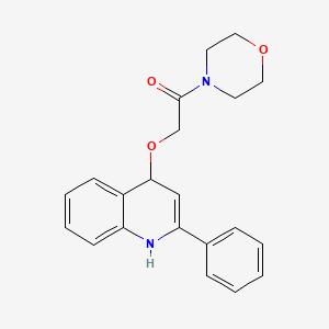 molecular formula C21H22N2O3 B14305139 1-(Morpholin-4-yl)-2-[(2-phenyl-1,4-dihydroquinolin-4-yl)oxy]ethan-1-one CAS No. 112093-05-7