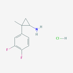2-(3,4-Difluorophenyl)-2-methylcyclopropan-1-amine hydrochloride