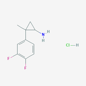 molecular formula C10H12ClF2N B1430519 2-(3,4-Difluorophenyl)-2-methylcyclopropan-1-amine hydrochloride CAS No. 1803598-88-0