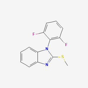 molecular formula C14H10F2N2S B1430526 1-(2,6-difluorophenyl)-2-(methylsulfanyl)-1H-1,3-benzodiazole CAS No. 1461714-57-7