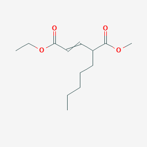 molecular formula C13H22O4 B14305485 1-Ethyl 5-methyl 4-pentylpent-2-enedioate CAS No. 120780-31-6