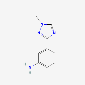 molecular formula C9H10N4 B1430550 3-(1-methyl-1H-1,2,4-triazol-3-yl)aniline CAS No. 1461706-73-9