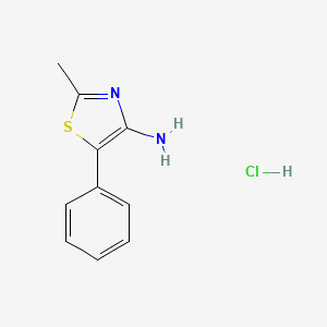 molecular formula C10H11ClN2S B1430551 2-Methyl-5-phenyl-1,3-thiazol-4-amine hydrochloride CAS No. 1461714-51-1