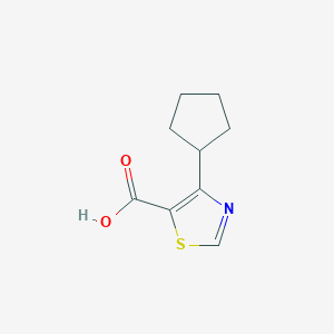 molecular formula C9H11NO2S B1430552 4-Cyclopentyl-1,3-thiazole-5-carboxylic acid CAS No. 1461706-86-4