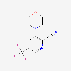 molecular formula C11H10F3N3O B1430554 3-Morpholino-5-(trifluoromethyl)pyridine-2-carbonitrile CAS No. 1449117-57-0