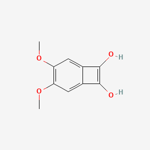 molecular formula C10H10O4 B14305555 3,4-Dimethoxybicyclo[4.2.0]octa-1,3,5,7-tetraene-7,8-diol CAS No. 113524-22-4