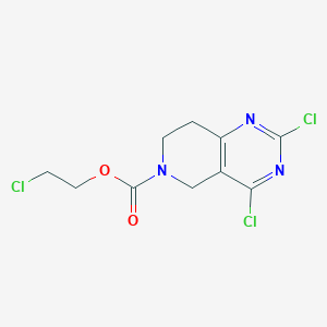 molecular formula C10H10Cl3N3O2 B1430558 2-Chloroethyl 2,4-dichloro-7,8-dihydropyrido[4,3-d]pyrimidine-6(5H)-carboxylate CAS No. 1449117-45-6