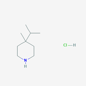 molecular formula C9H20ClN B1430559 4-甲基-4-(丙-2-基)哌啶盐酸盐 CAS No. 1123-23-5