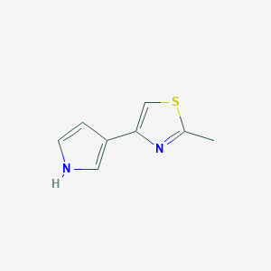 molecular formula C8H8N2S B1430560 2-methyl-4-(1H-pyrrol-3-yl)-1,3-thiazole CAS No. 1803583-12-1