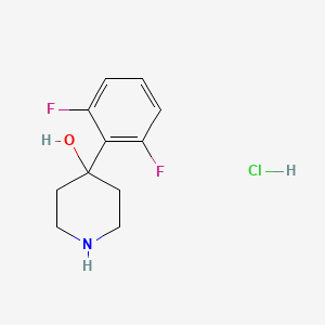 molecular formula C11H14ClF2NO B1430561 4-(2,6-Difluorophenyl)piperidin-4-ol hydrochloride CAS No. 1803595-27-8
