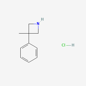 molecular formula C10H14ClN B1430562 3-Methyl-3-phenylazetidine hydrochloride CAS No. 90874-35-4