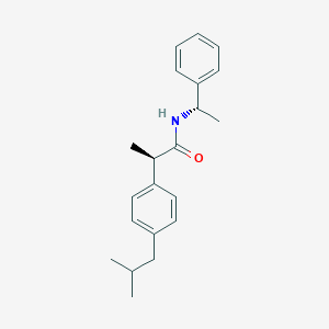 molecular formula C21H27NO B143057 (2R)-2-[4-(2-甲基丙基)苯基]-N-[(1S)-1-苯乙基]丙酰胺 CAS No. 81576-47-8