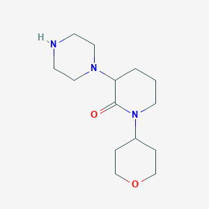 1-(Oxan-4-yl)-3-(piperazin-1-yl)piperidin-2-one