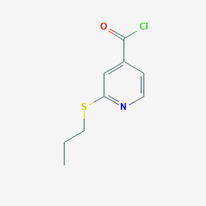 molecular formula C9H10ClNOS B14305814 2-(Propylsulfanyl)pyridine-4-carbonyl chloride CAS No. 113969-86-1