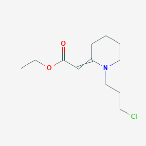 molecular formula C12H20ClNO2 B14305855 Ethyl [1-(3-chloropropyl)piperidin-2-ylidene]acetate CAS No. 113200-96-7