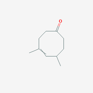 molecular formula C10H16O B14305862 4,6-Dimethylcyclooct-4-en-1-one CAS No. 114059-07-3