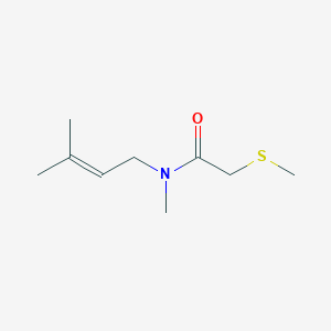 N-Methyl-N-(3-methylbut-2-en-1-yl)-2-(methylsulfanyl)acetamide